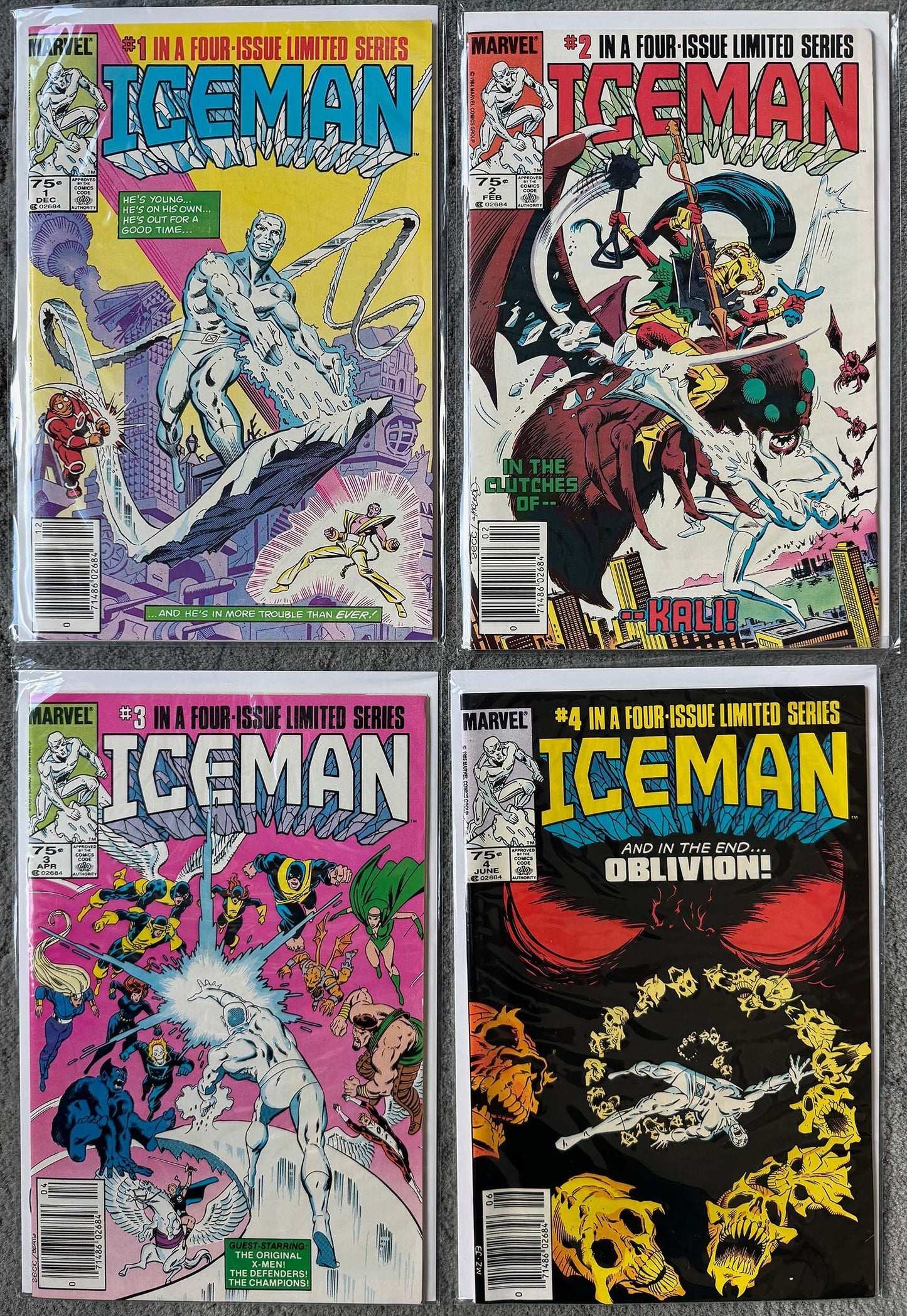 Iceman 1-4 Complete Limited Series (1984) X-Men